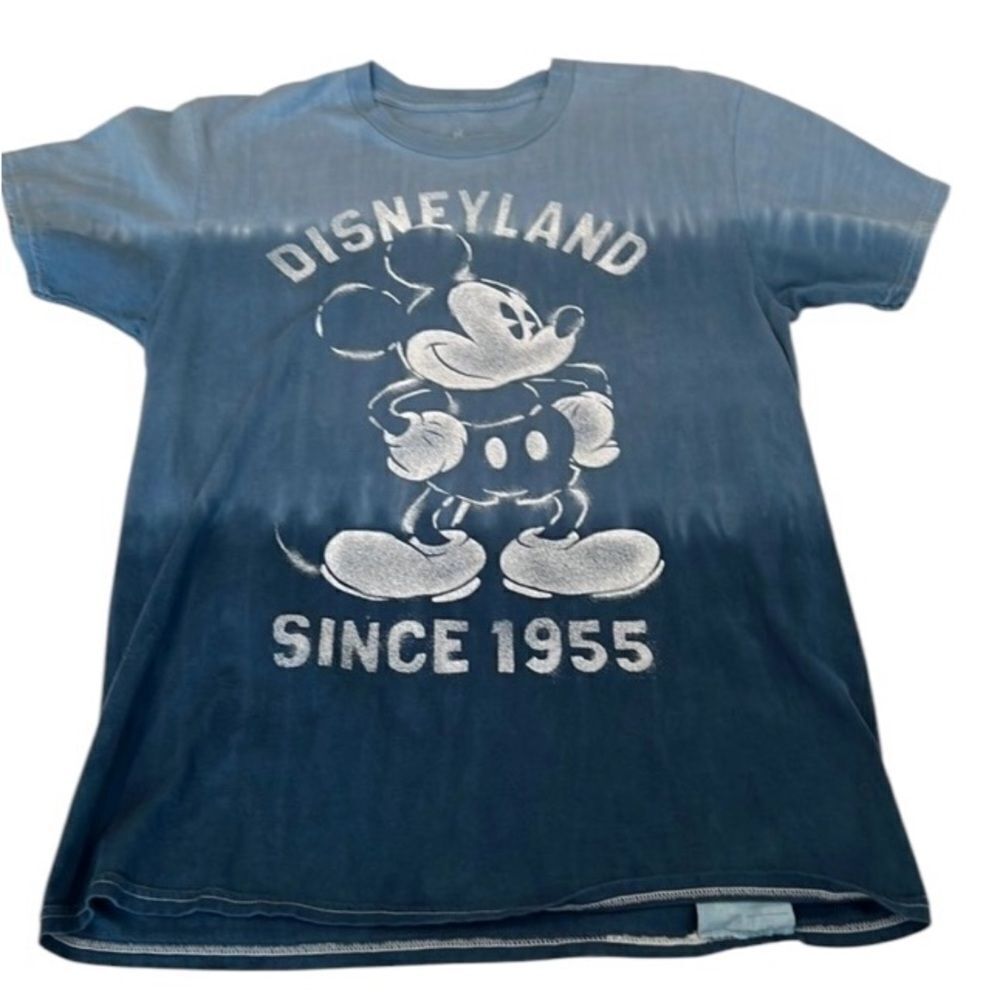 Disney Mickey Mouse woman’s sz M graduated shades of blue SS T-shirt EUC